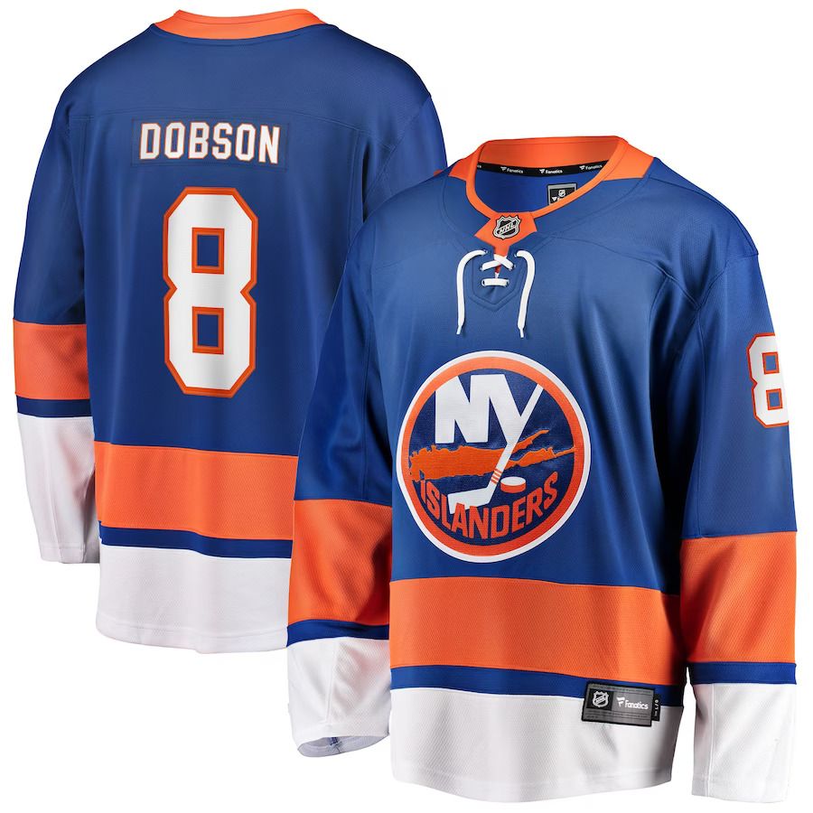 Men New York Islanders 8 Noah Dobson Fanatics Branded Royal Replica Player NHL Jersey